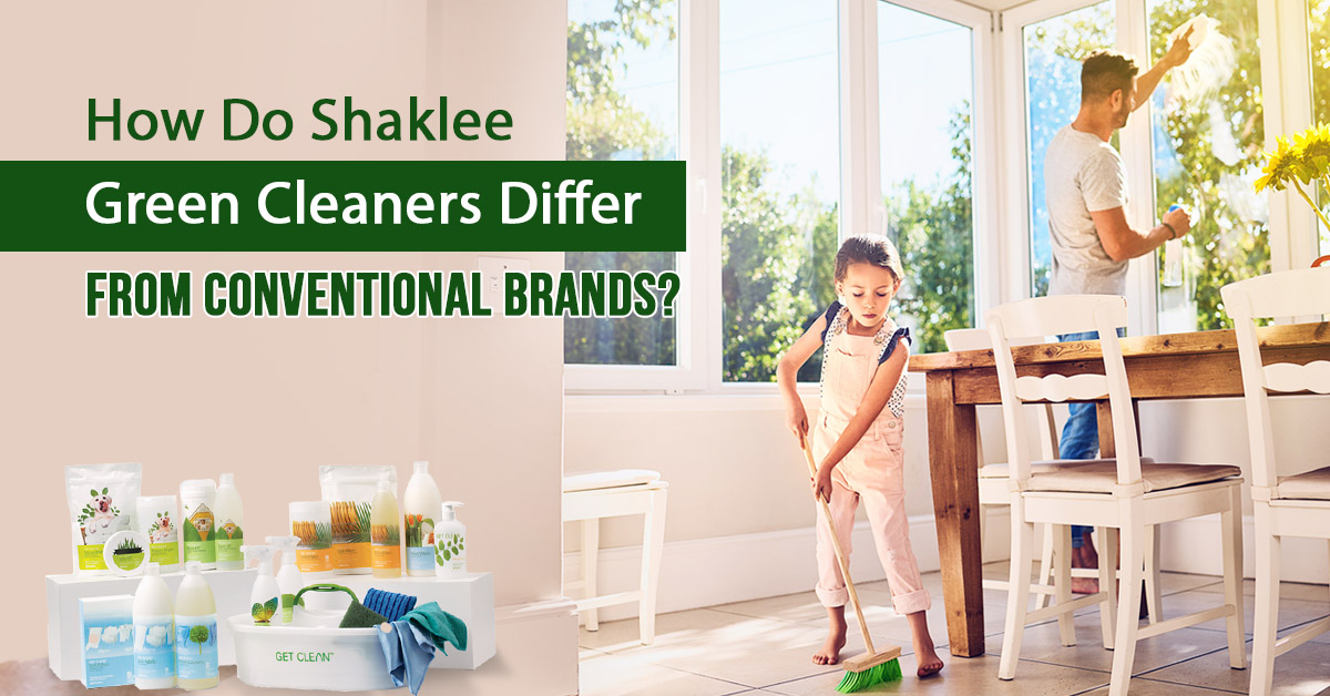 How do Shaklee Green Cleaners Differ from Conventional Brands