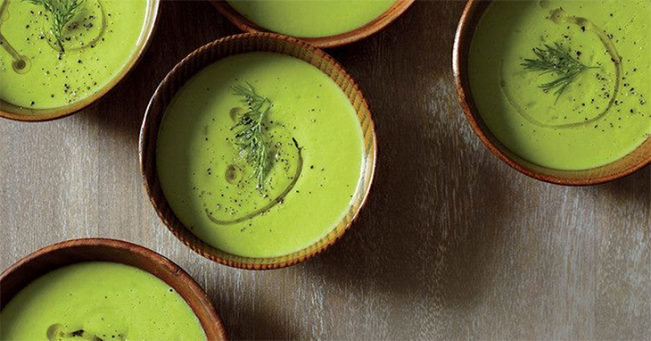 Creamy Cauliflower Soup with Greens