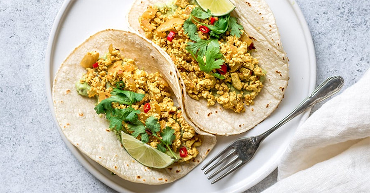 Scrambled Tofu Breakfast Tacos